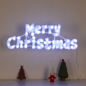 [은하수]LED 메리 크리스마스 글자 백색전구(49cm) (점멸有) (연결가능)
