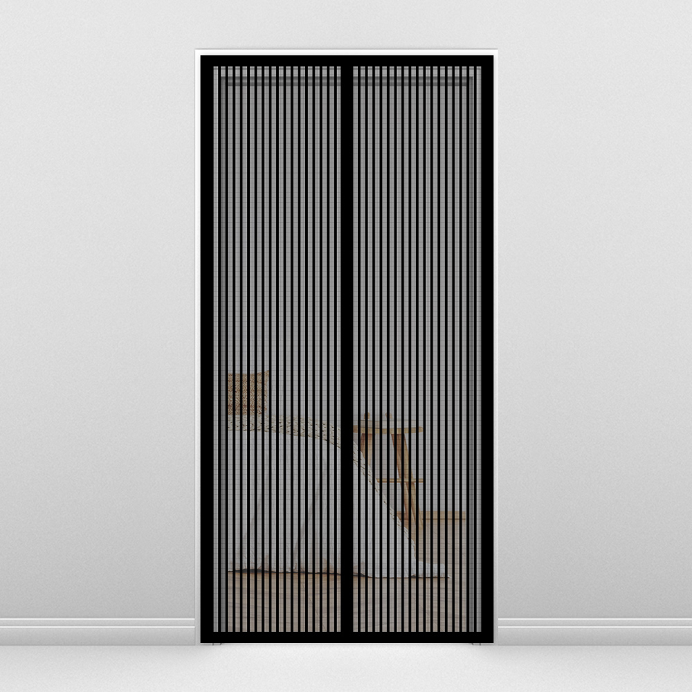 무타공 방충망 자석 문 모기장 90x210cm (블랙)